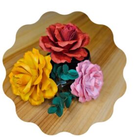 Flor Rosa – Arquivos para Impressão e Recorte com Pinturas...