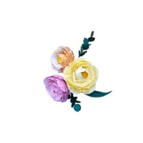Flor Peônia – Arquivos para Impressão e Recorte com Pinturas...