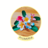 Flor Plumeria - Arquivos para Impressão e Recorte com Pinturas Digitais em PDF e Silhouette Studio