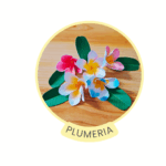 Flor Plumeria - Arquivos para Impressão e Recorte com Pinturas Digitais em PDF e Silhouette Studio