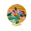 Flor Plumeria - Arquivos para Impressão e Recorte com Pinturas Digitais em PDF e Silhouette Studio